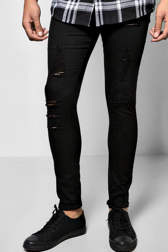 All Over Ripped Super Skinny Fit Jeans